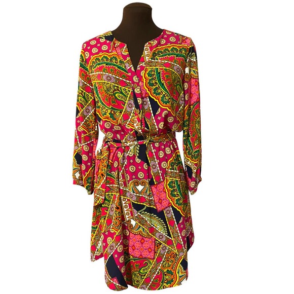 Peach Love California Dresses & Skirts - Peach Love multicolor shirt dress size small